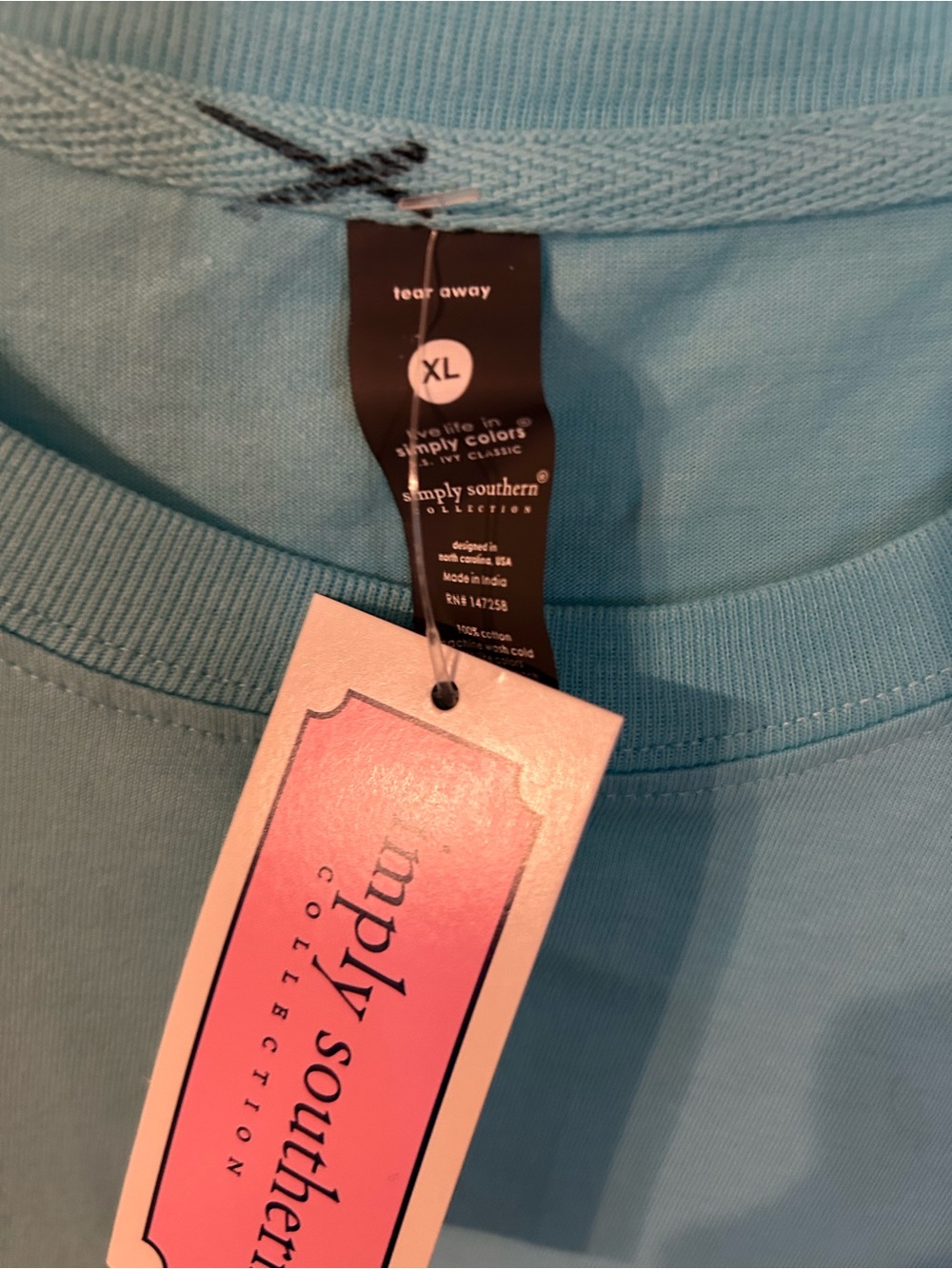 NWT Simply Southern Short Sleeve T-Shirt Size XL - Picture 4 of 6